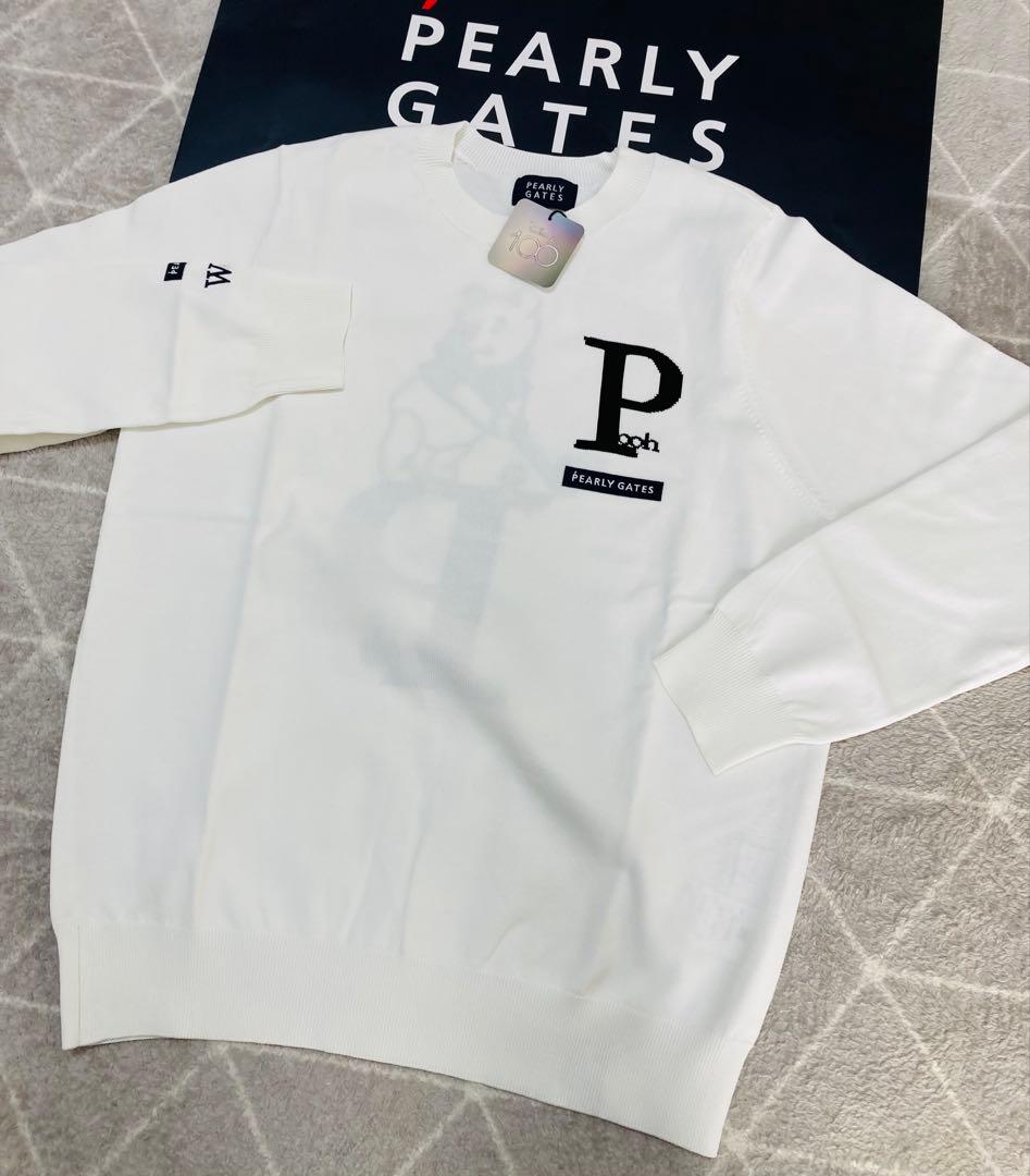 新品 パーリーゲイツ×Disney POOH プーニット セーター(4)M/白