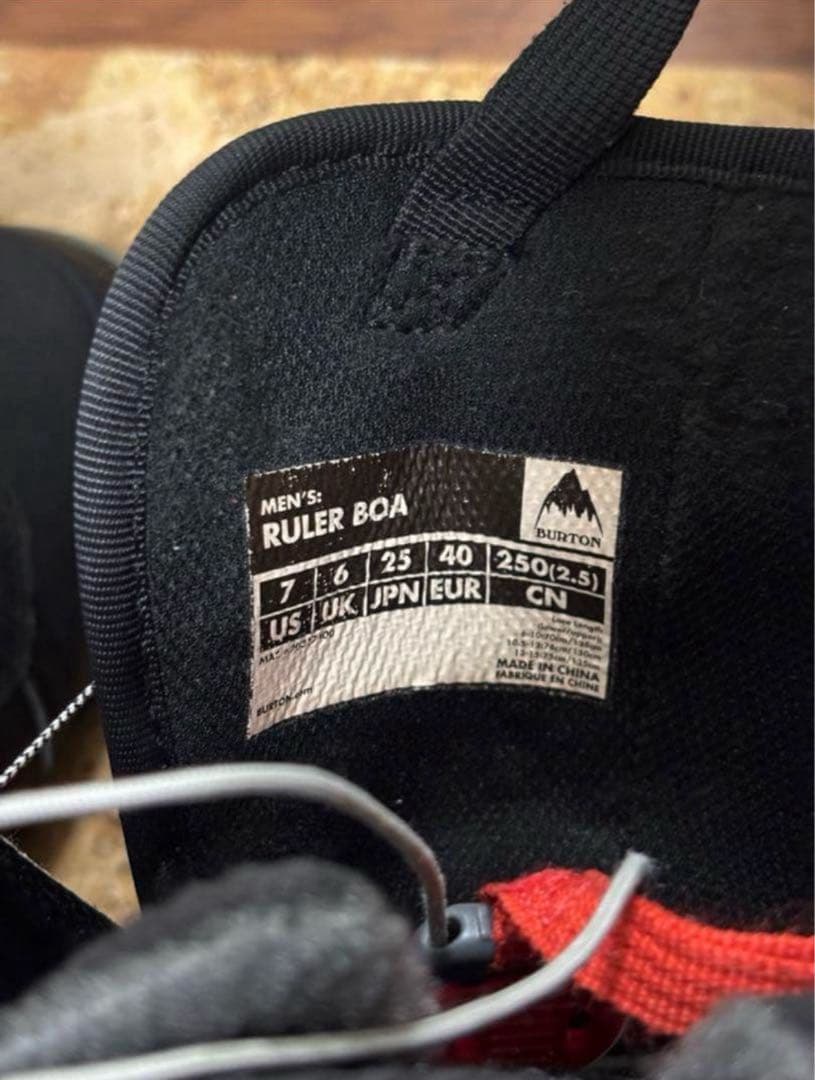 バートン　ルーラー　ボア　スノーボードブーツ　25cm