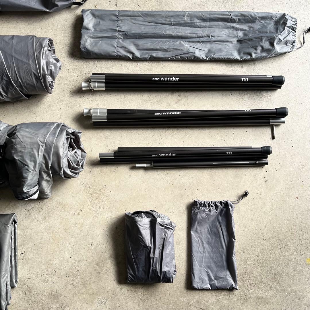 アンドワンダー ムラコ　テント　HERON 2POLE TENT グレー