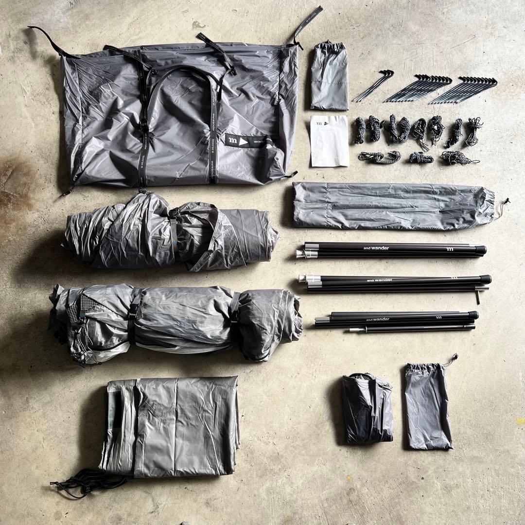 アンドワンダー ムラコ　テント　HERON 2POLE TENT グレー