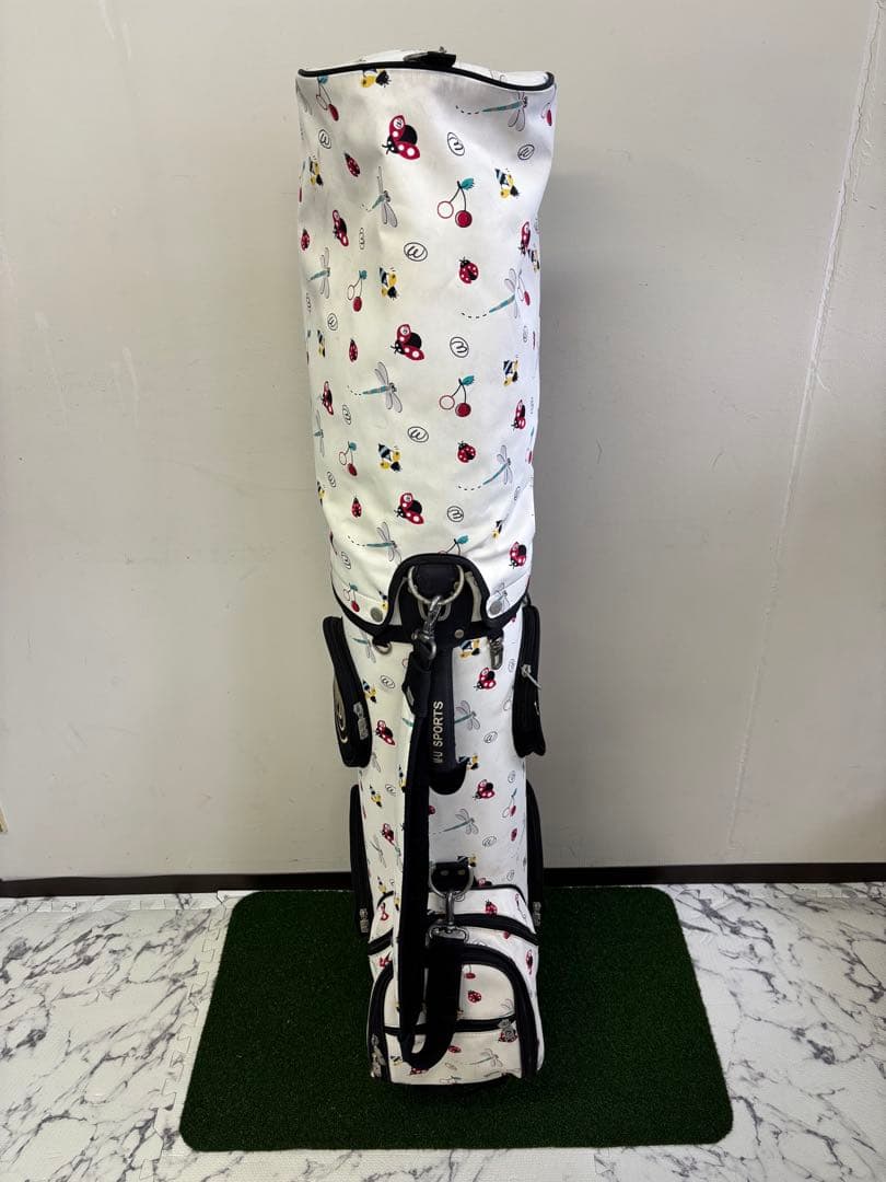 M・U SPORTS ユニーク柄 ホワイト ゴルフ キャディバッグ