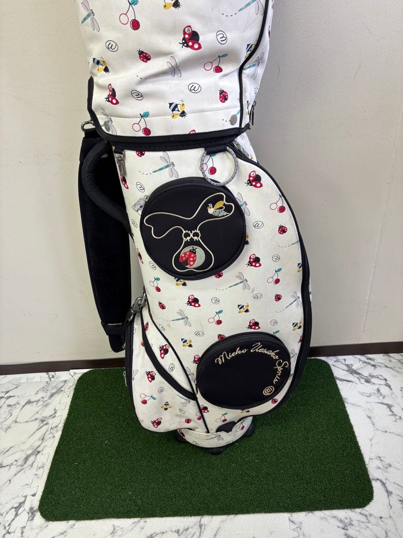 M・U SPORTS ユニーク柄 ホワイト ゴルフ キャディバッグ