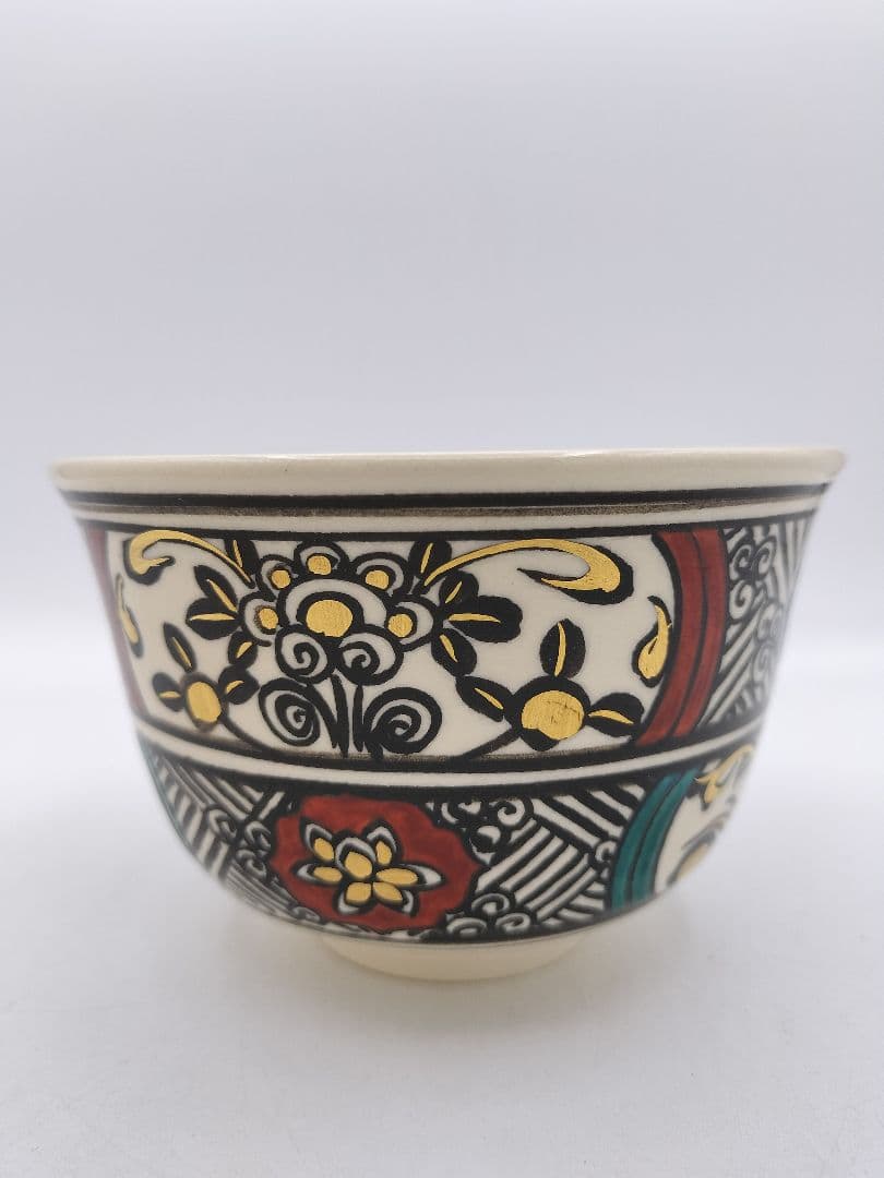 b976【新品・未使用】茶碗 金彩 鉄絵 田中方円 木箱 茶道具