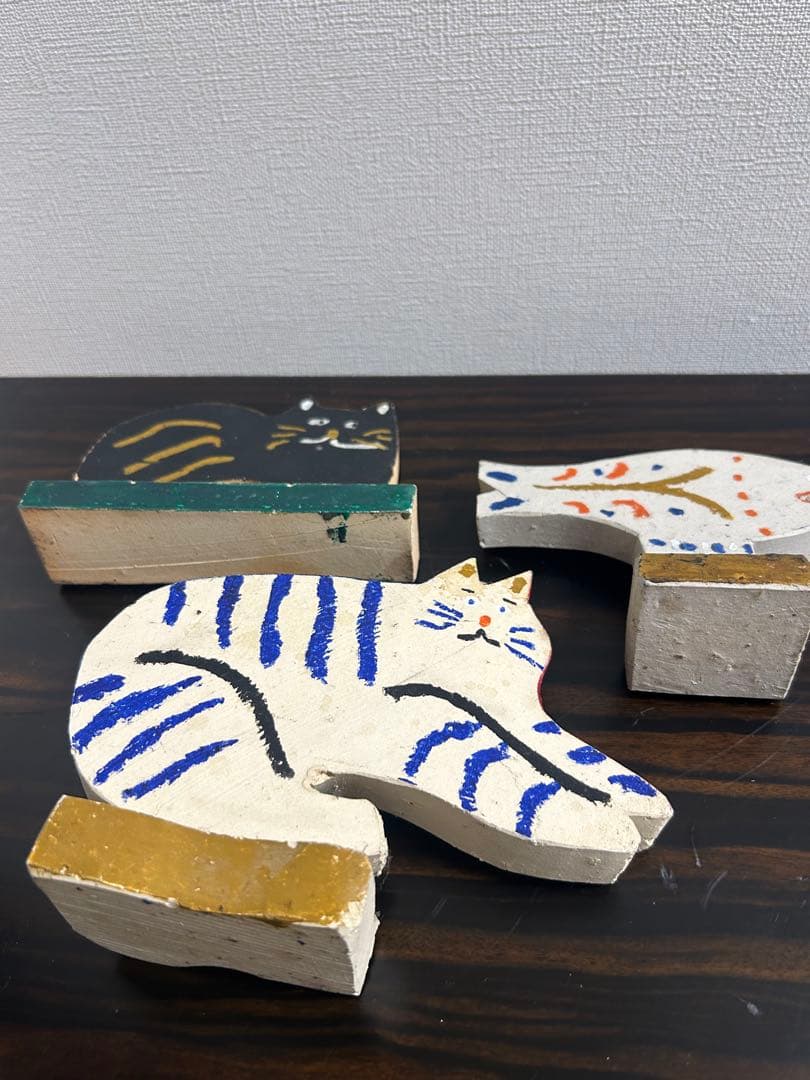 黒田征太郎さん : 猫と魚の陶器オブジェセット