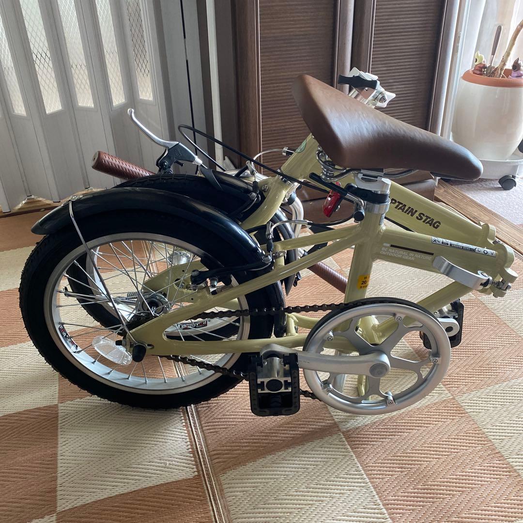 キャプテンスタッグ　折りたたみ自転車　 AL-FDB 161 ラテカラー