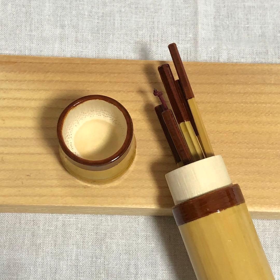 手作りタナゴ竿　竹筒付き