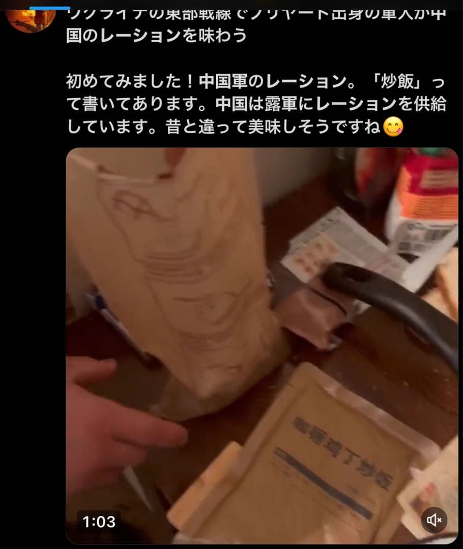 ロシア軍支援 中国人民解放軍13式MRE戦闘食糧 レーション670gx4