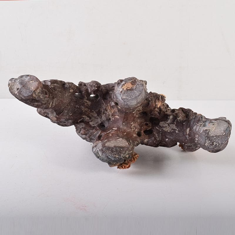 中国　玉石昌化鶏血石　魚蟹海老花刻　置物　床飾　約6㎏　F　R7946B