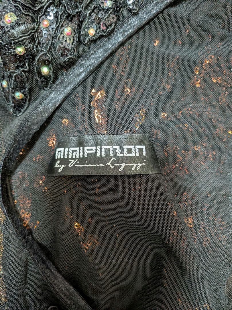 アルゼンチンタンゴドレス オレンジと黒ラメMIMI PINZON