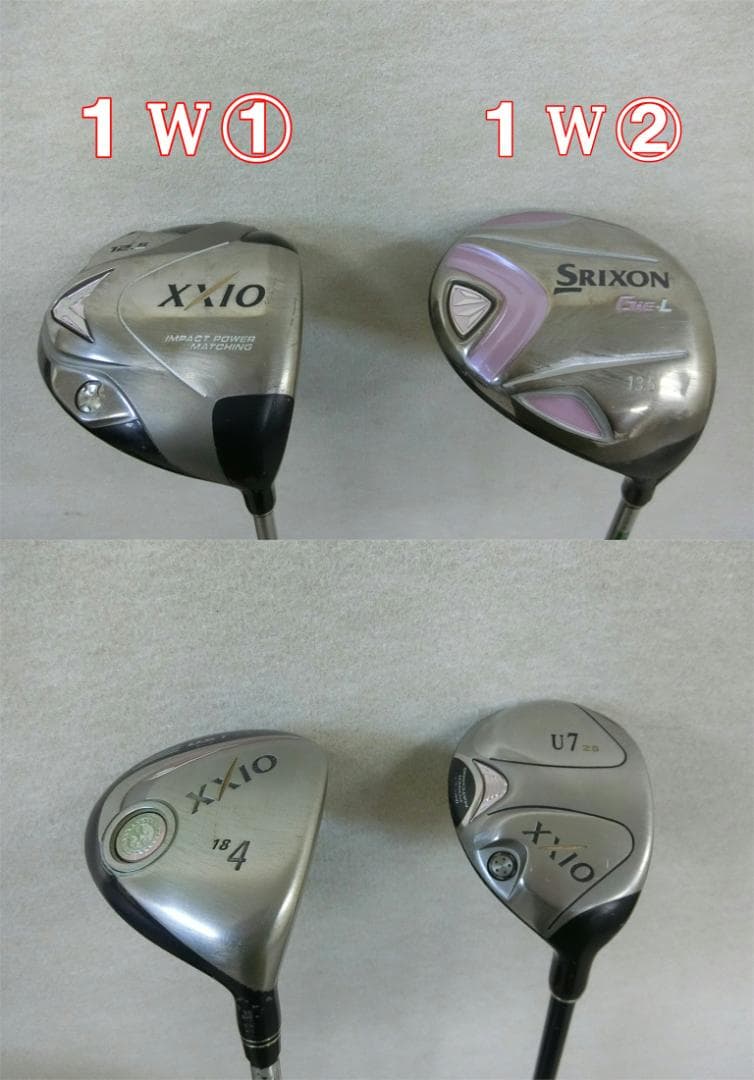 b713初心者必見ダンロップゼクシオ等レディースゴルフ13本セット※Dr２本入り