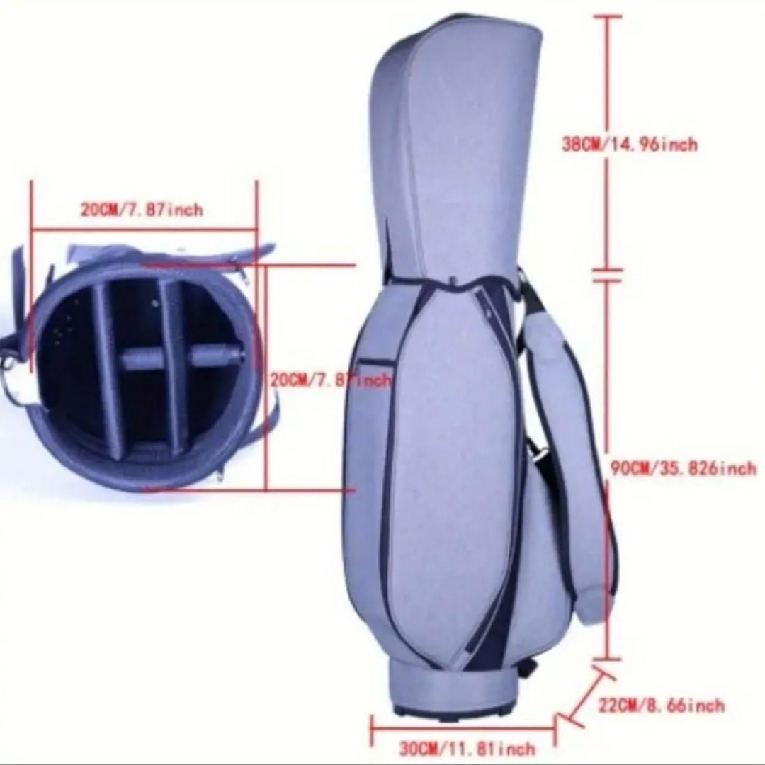 【新品/送料無料】軽量 ゴルフ キャディバッグ ホワイト/ブラック 便利&お洒落