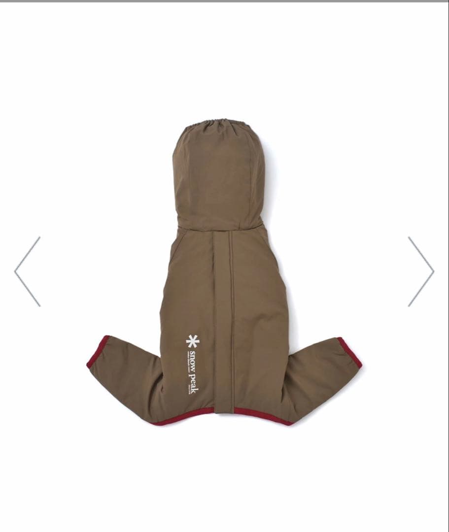 スノーピーク フード付き犬服 オリーブ