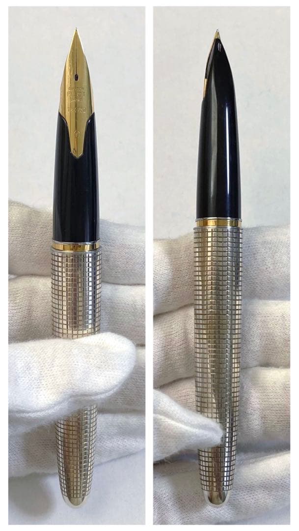 PILOT パイロット エリート スターリングシルバー 万年筆 ペン先 18K