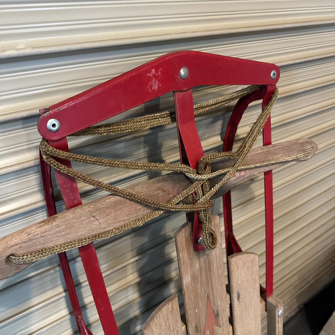 【希少】アメリカ製 Flexible Flyer 木製ヴィンテージソリ 店舗什器