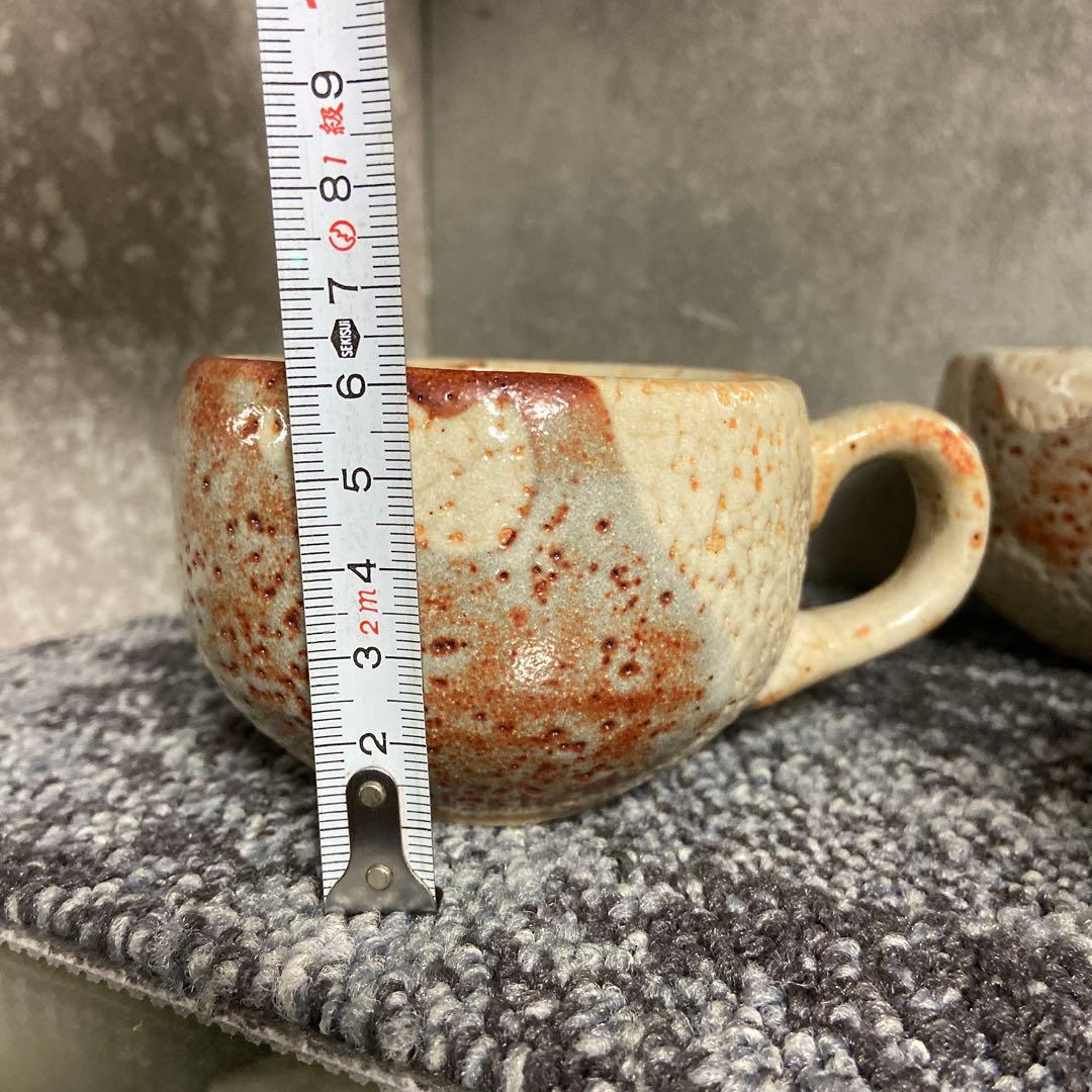 志野焼　北山窯　カップ&ソーサー　5客セット　コーヒーカップ