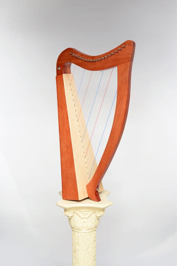 新製品、本格ハープ19弦(半音レバー付)、WH19-1-MH、全国送料無料！