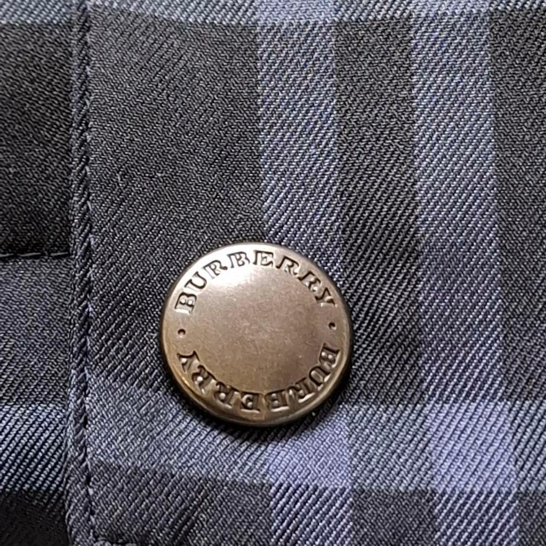 美品 希少Lサイズ バーバリーゴルフ ナイロン ジャケット ノバチェック 青系