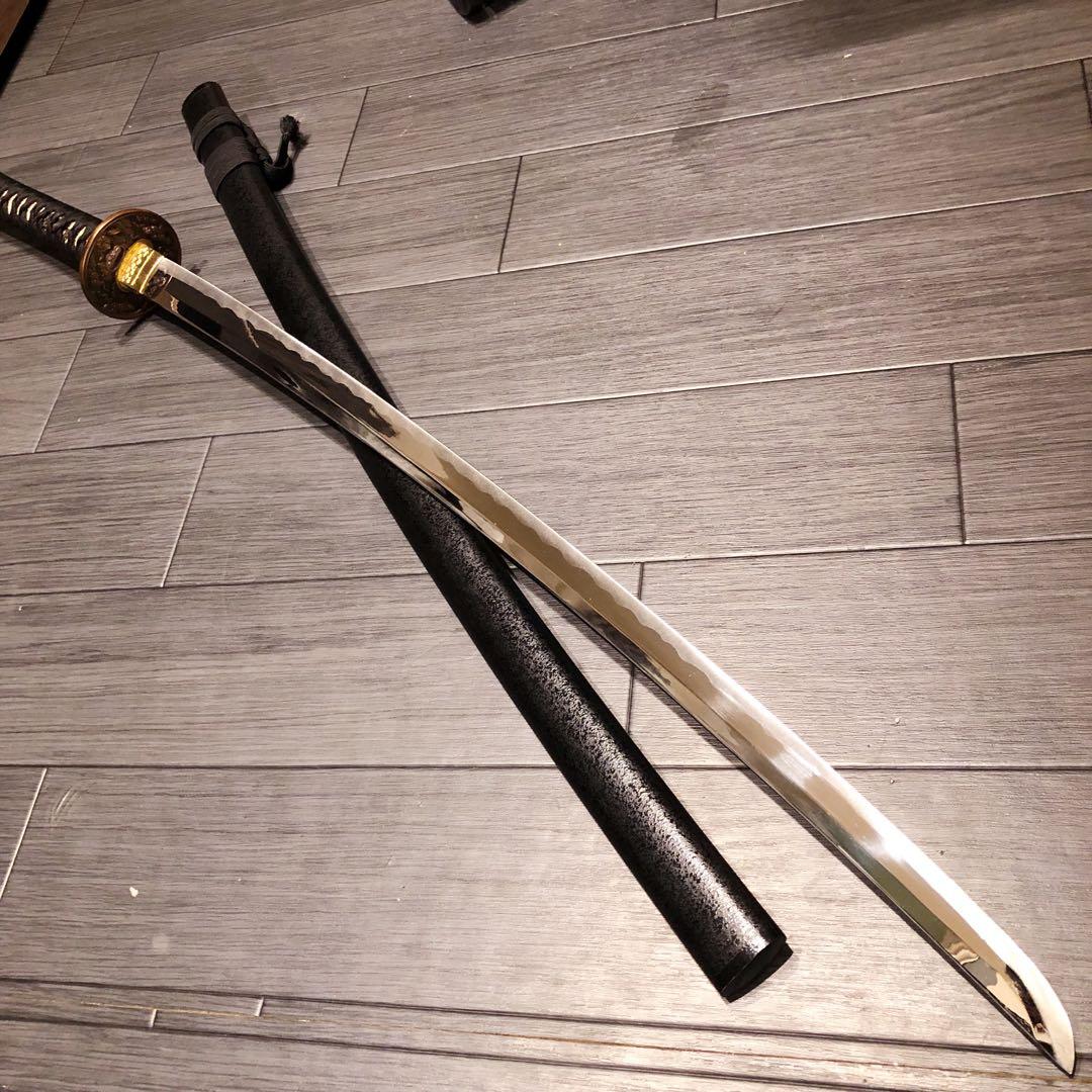 高級模造刀　土佐刀剣　太刀　本研波刃　合金　居合刀