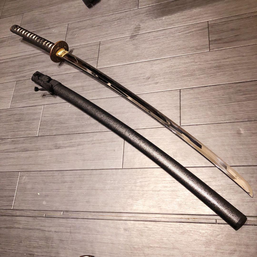 高級模造刀　土佐刀剣　太刀　本研波刃　合金　居合刀