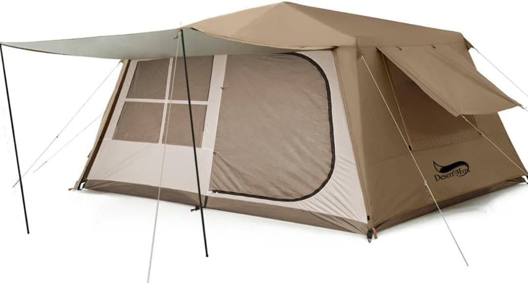 【開封・未使用】DesertFox テント 大型 キャンプ アウトドア カーキ