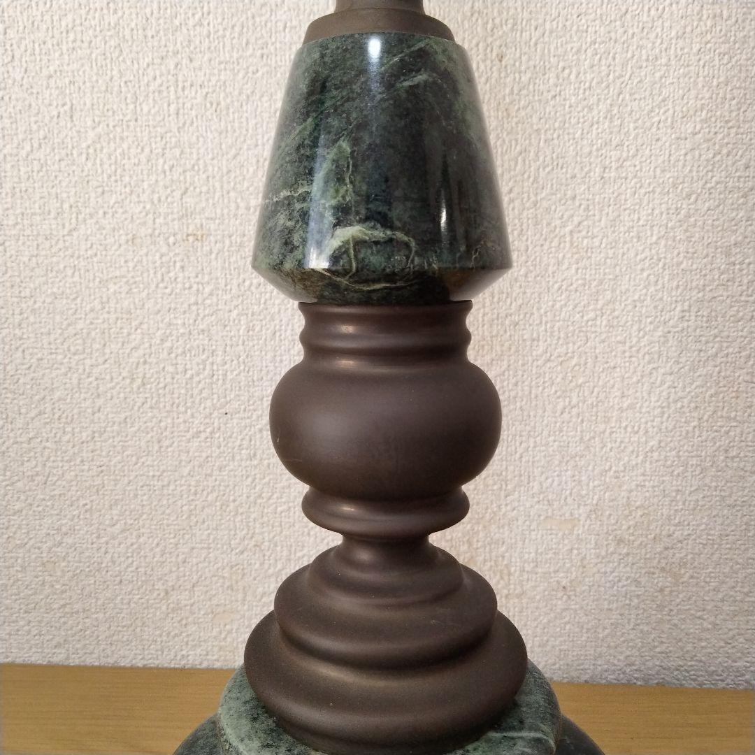 大理石 調 テーブルランプスタンド アンティーク 調 グリーンマーブル 照明