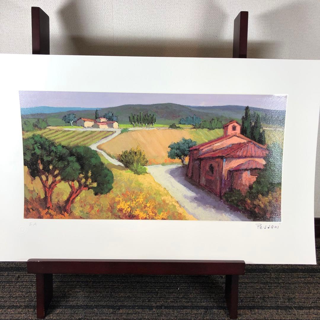 ペッサーニ　「トスカーナの平和な陽光」版画(ジクレー) シート　額縁無し　美品
