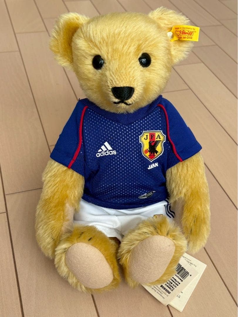 シュタイフアディダスコラボテディベア、日韓ワールドカップ2002 非売品　美品
