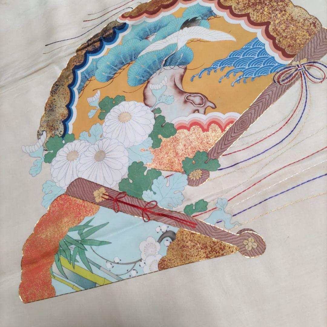 《塩瀬、金糸刺繍と家紋入高級袱紗》（アンティーク）大棚蔵出し、インテリア1831