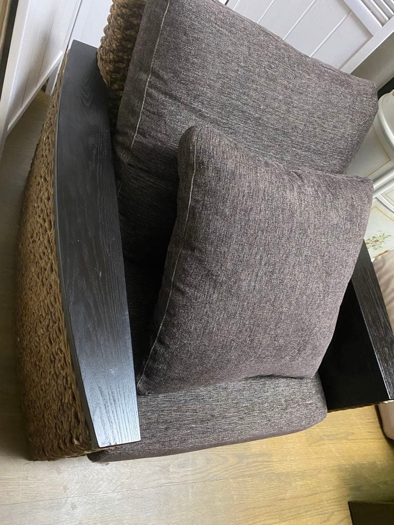 希少 デザイナーズ♦️最高級 ウォーターヒヤシンス♦️モダン ソファ♦️送料込