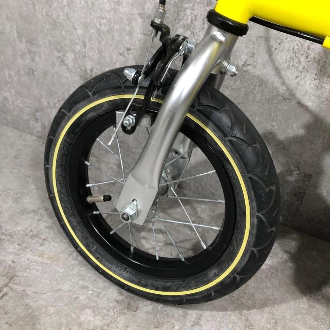 美品 大人気 へんしんバイク 12インチ イエロー 自転車 バランスバイク