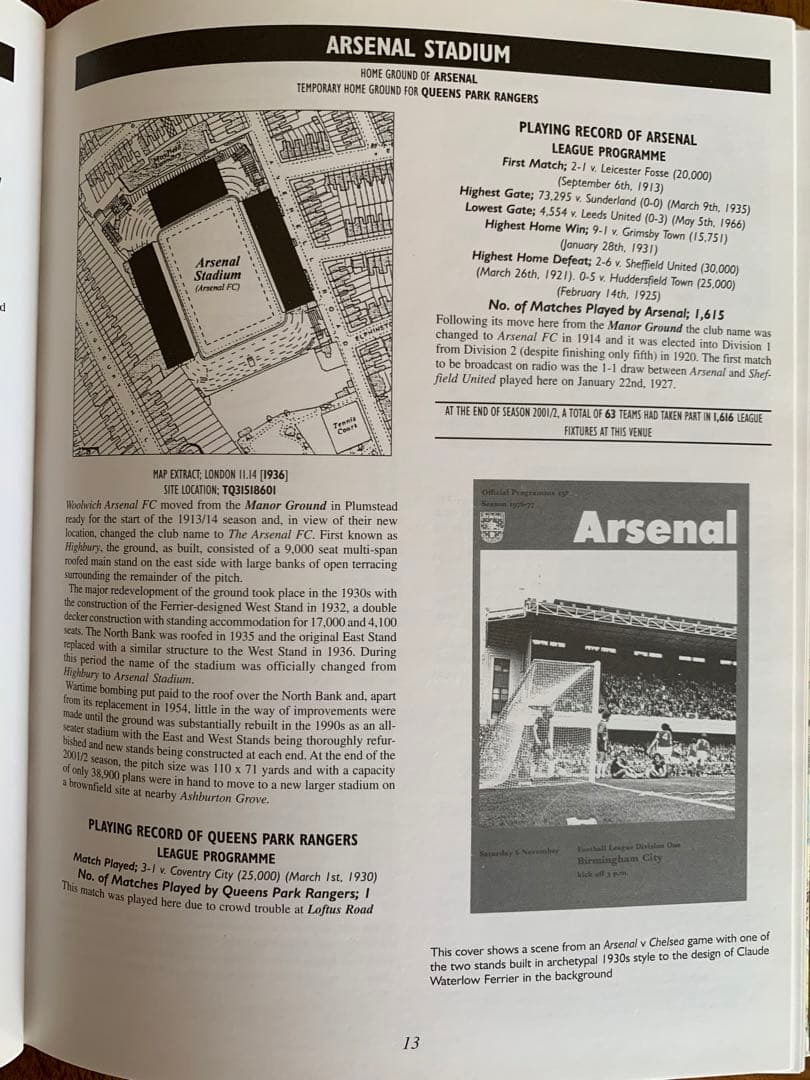 超希少本　イングランド&スコットランド314スタジアム 詳細辞典
