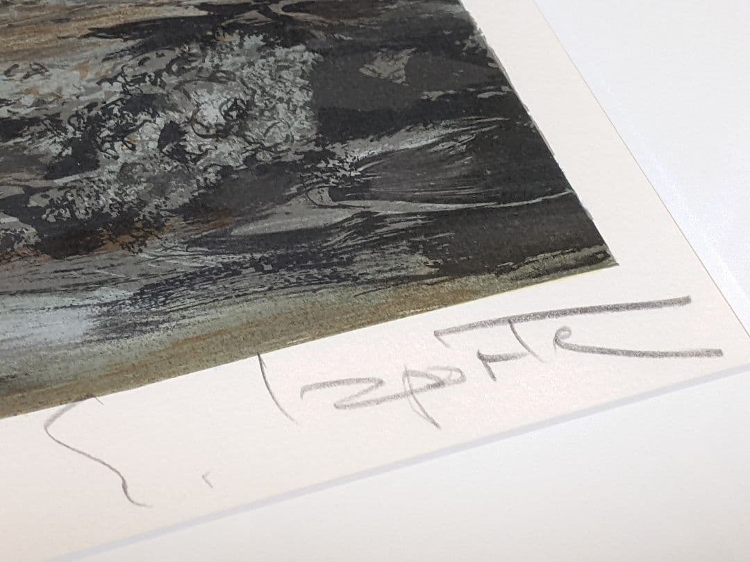 ジョルジュ　ラポルト　リトグラフ絵画　額装　フランス　アイルランド　ブルターニュ