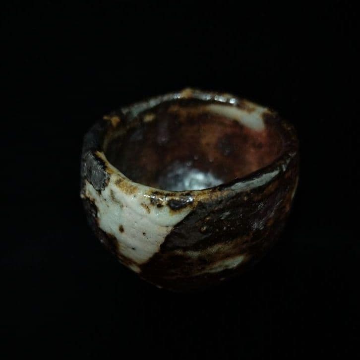 新作　樋口雅之　窯変鼠志野酒呑