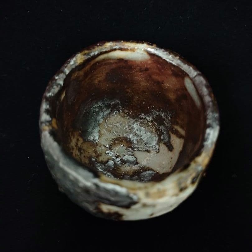 新作　樋口雅之　窯変鼠志野酒呑