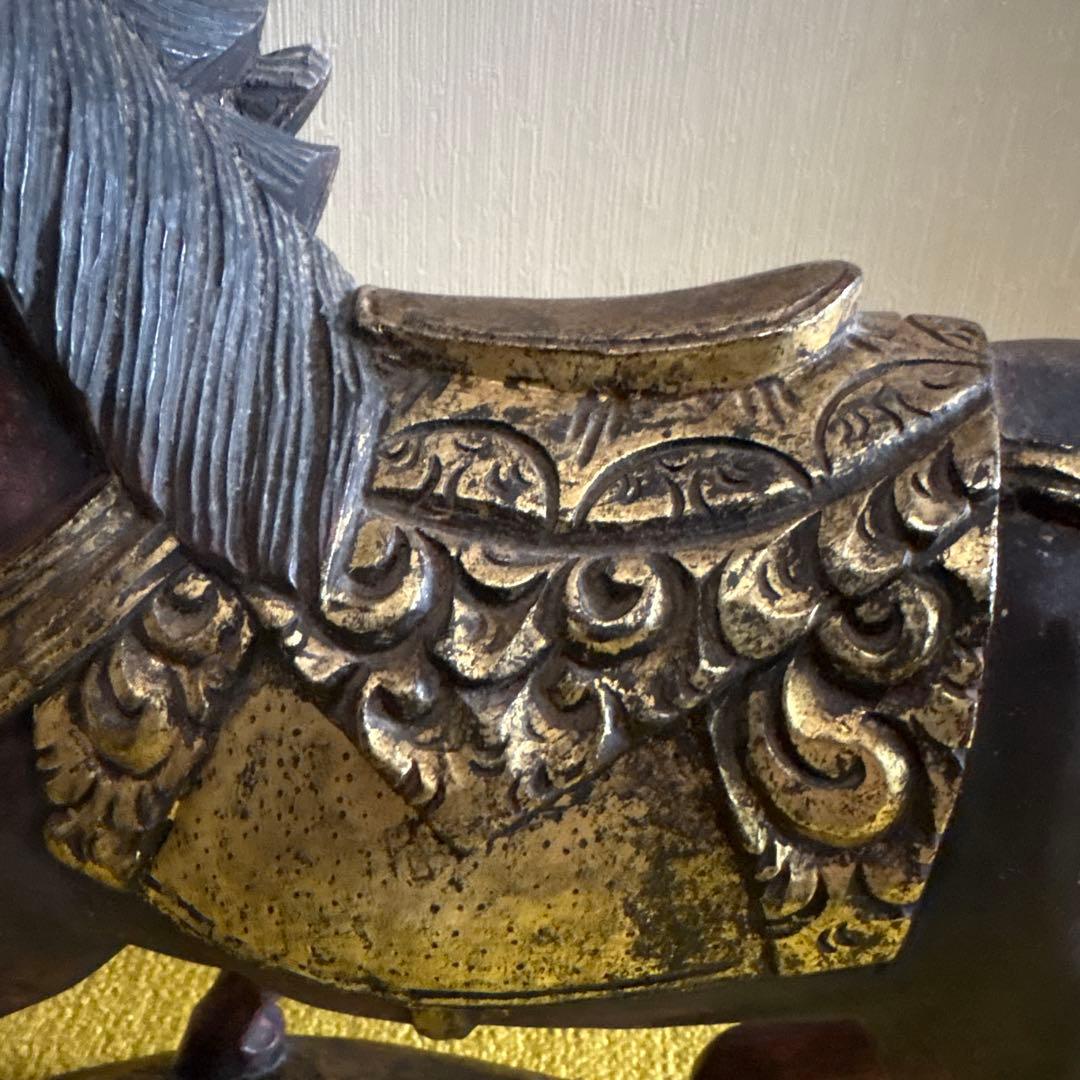 馬の彫刻 アンティーク　置物　オブジェ