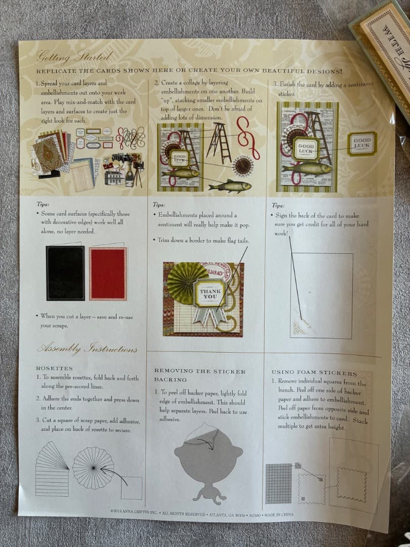 ラッピング・包装 ANNA GRIFFIN ALL ABOUT HIM CARD KIT