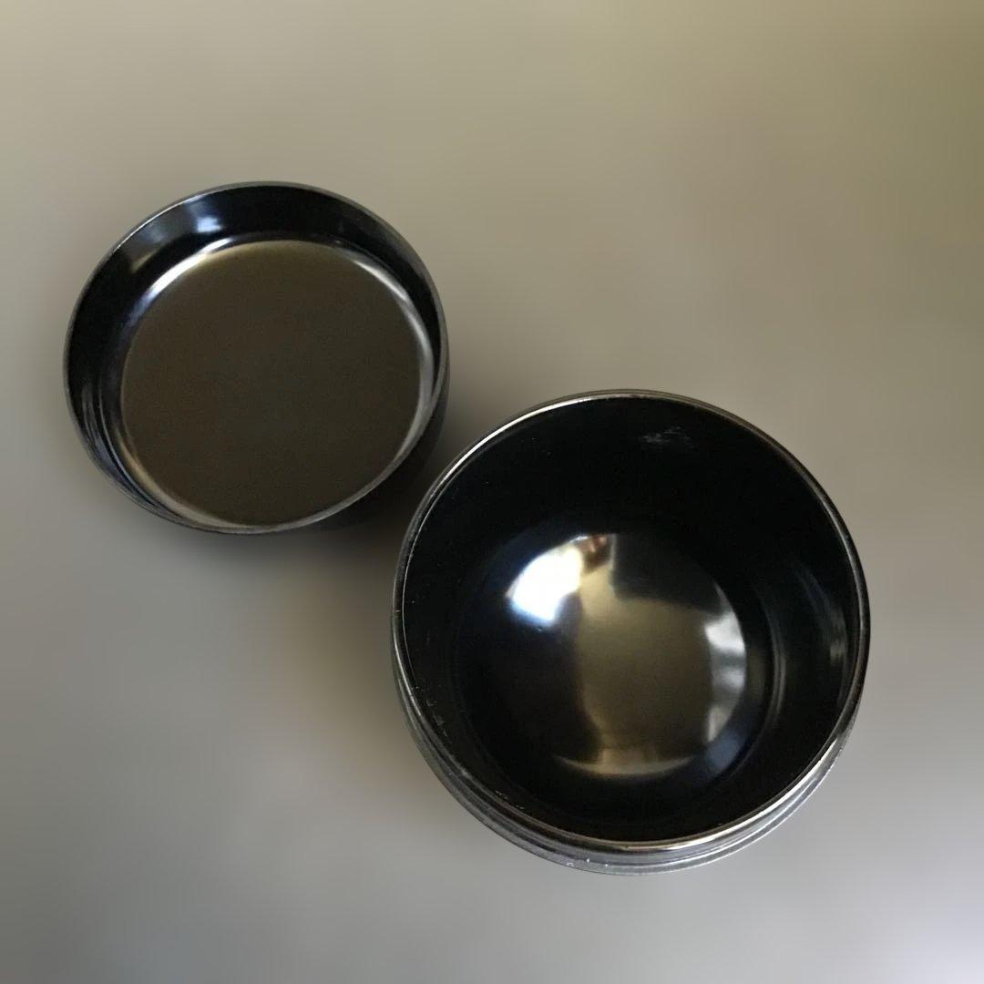 黒本漆塗り　木製　丸型棗　茶道　真塗