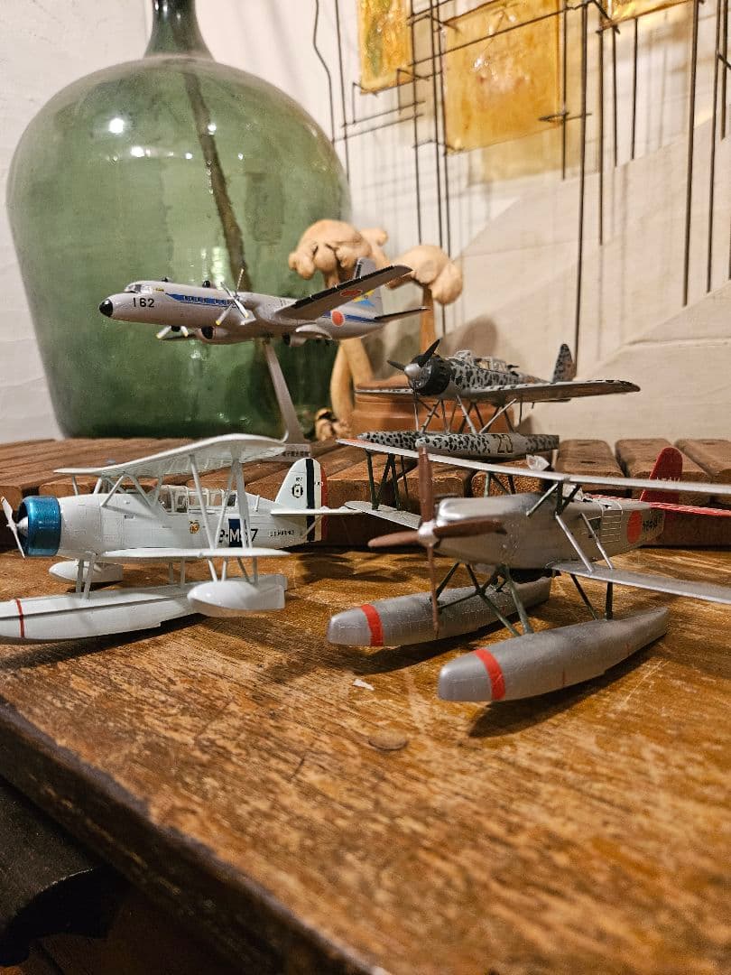 飛行機　戦闘機　模型　プラモデル　航空自衛隊　水上　ドイツ　日本軍　昭和レトロ
