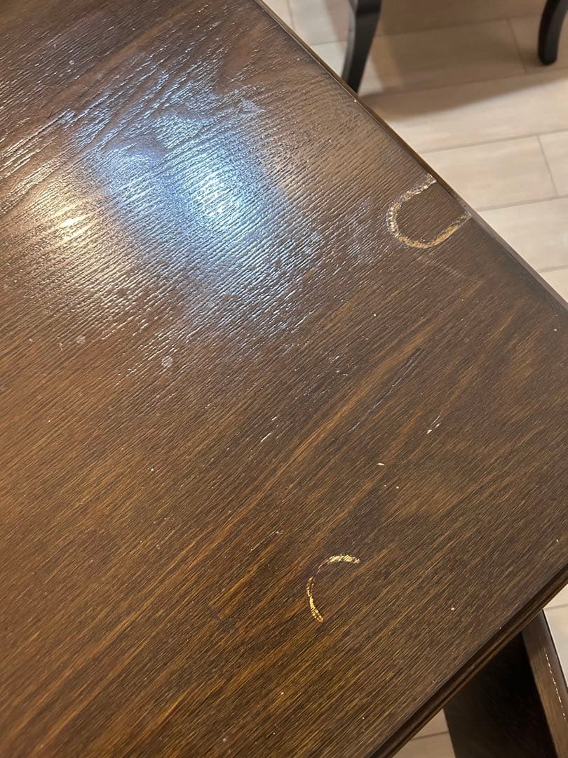 アンティーク　ネイルデスク　パソコンデスク　学習机　猫脚　ロココ調