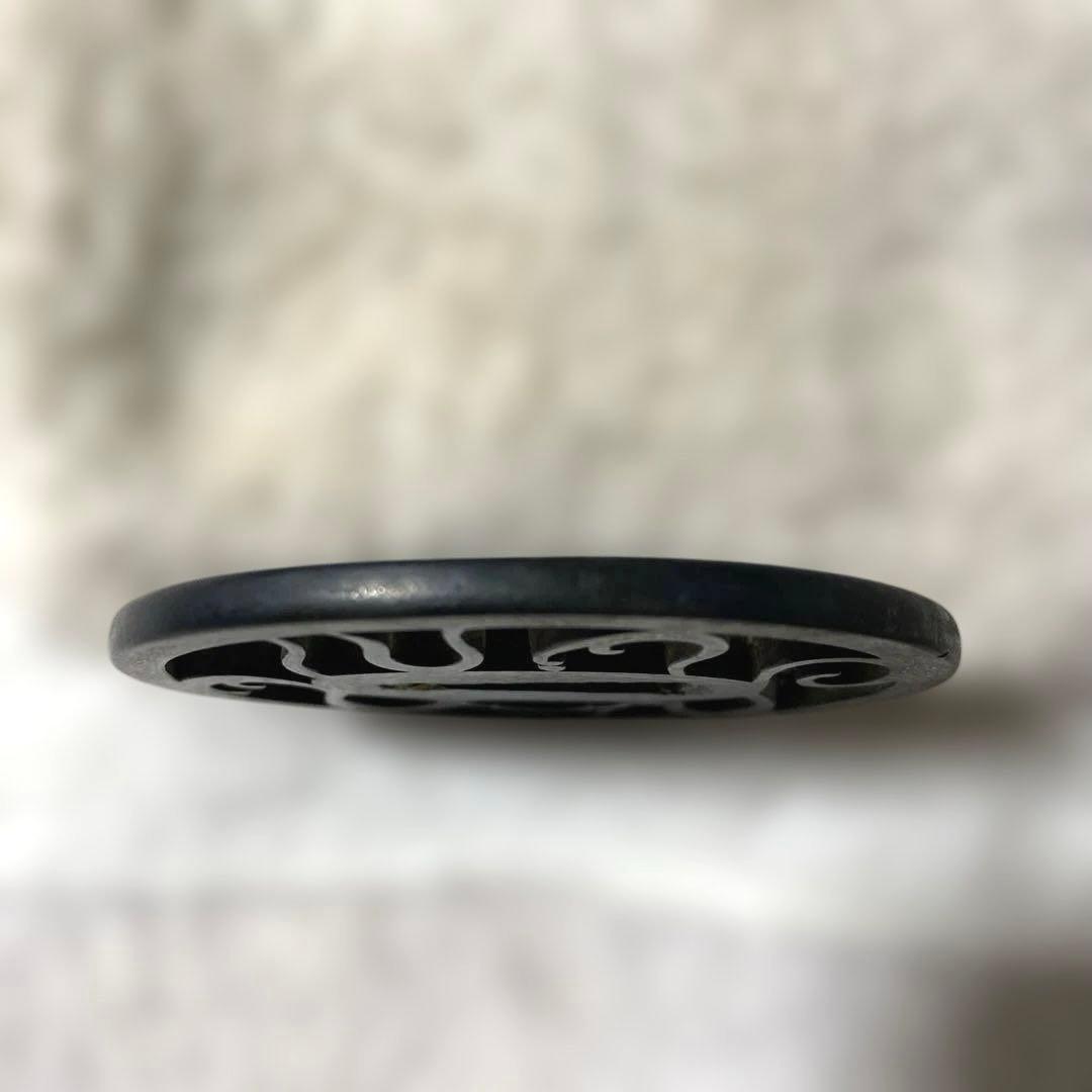 B-20 鍔　武具　刀装具　銅製　鍔袋•木箱付き　アンティーク　美術品　工芸品