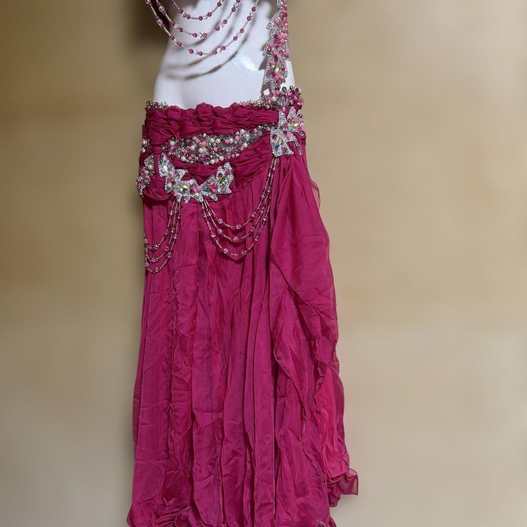ピンクのベリーダンスセットアップ in Egypt style