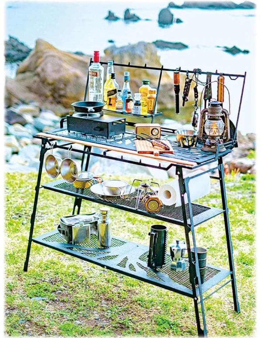 ネイチャートーンズ　キッチンカウンターテーブル大樹ver ツーバーナースタンド