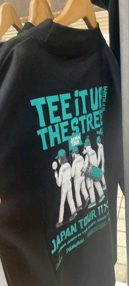 新品 完売限定品 golfickers モックネックシャツ　ブラック　Mサイズ