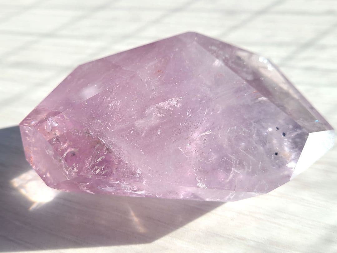 稀少◆ロマネサイトインアメジスト◆天然石置物　紫水晶　ディスプレイ　コレクション