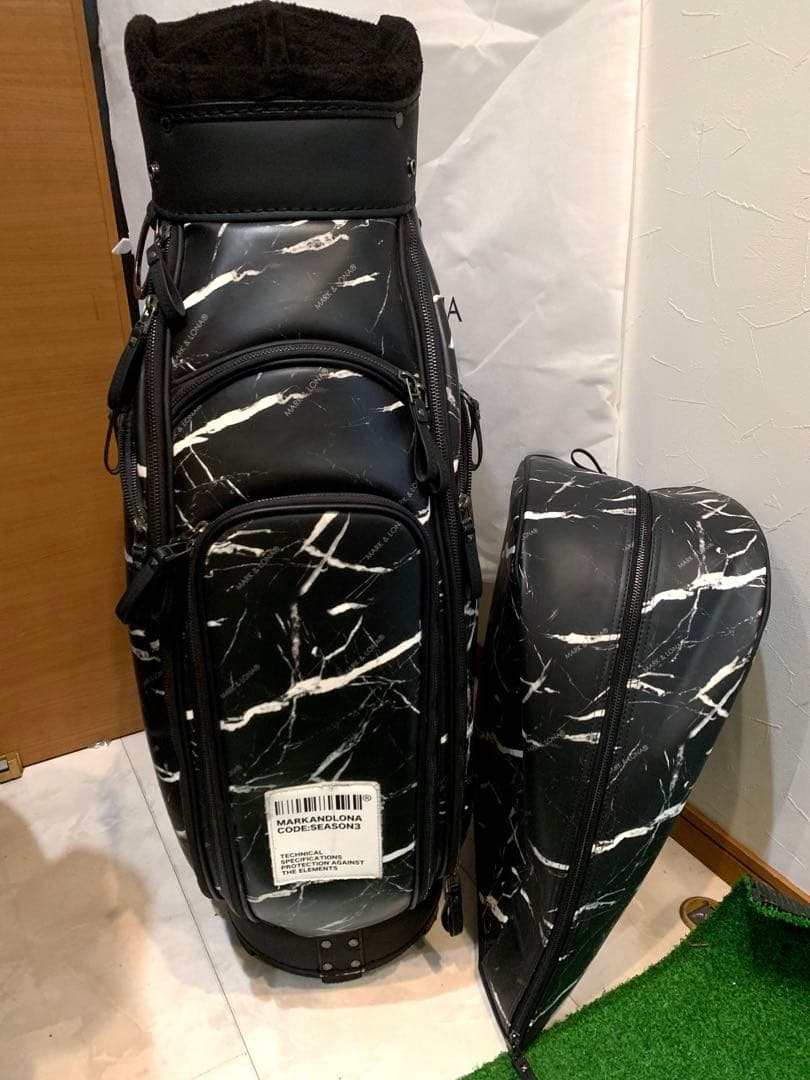 希少　即完売　マークアンドロナ　mark&lona キャディバッグ　大理石柄