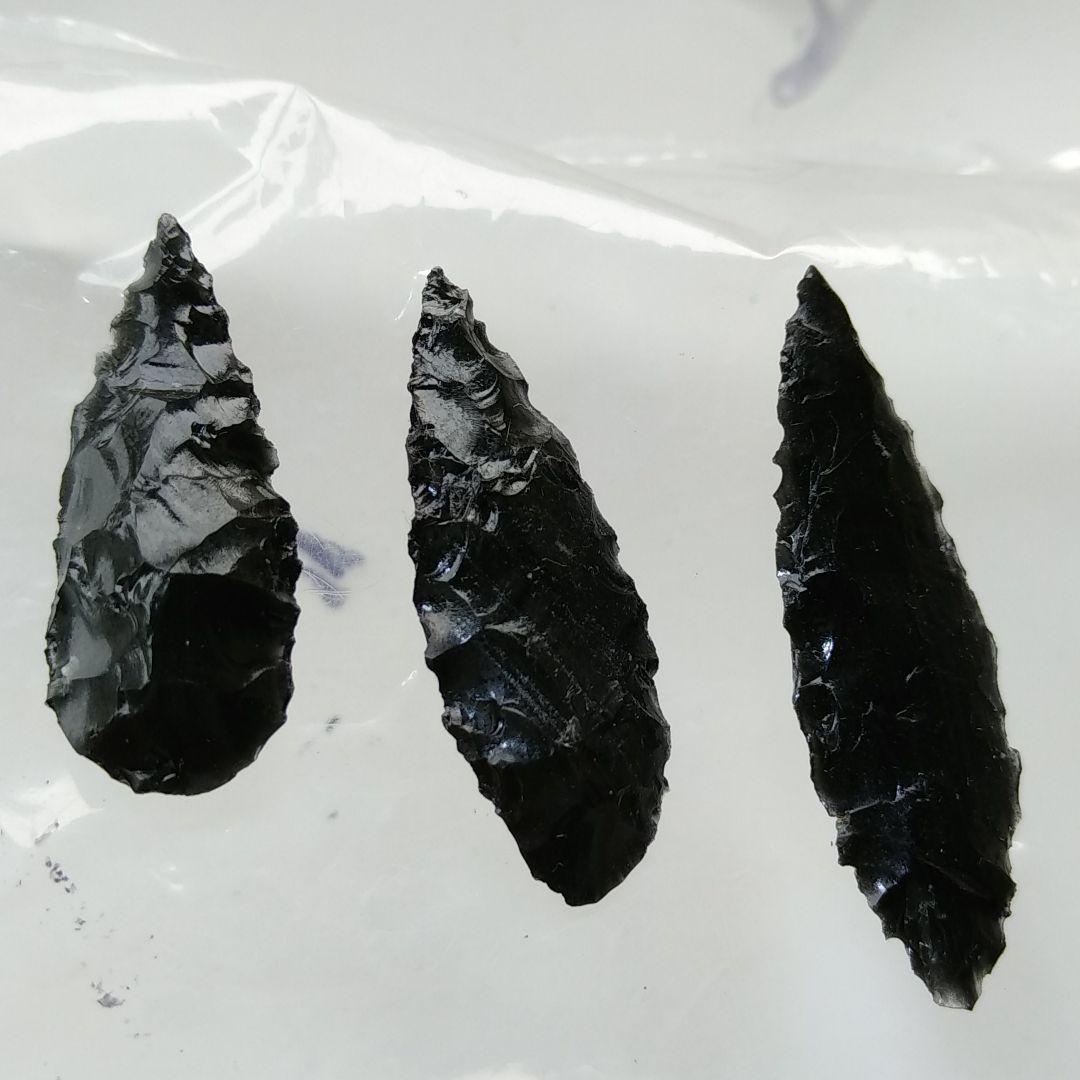 縄文石器 模写 257 石器 サンプル　黒曜石