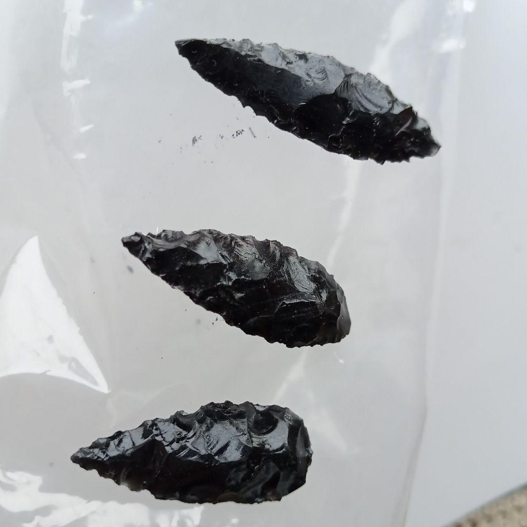 縄文石器 模写 257 石器 サンプル　黒曜石