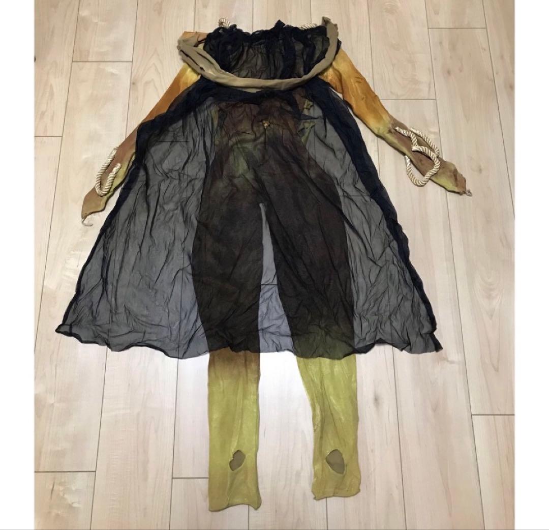 手作りダンス衣装 茶色ユニタード　装飾つき