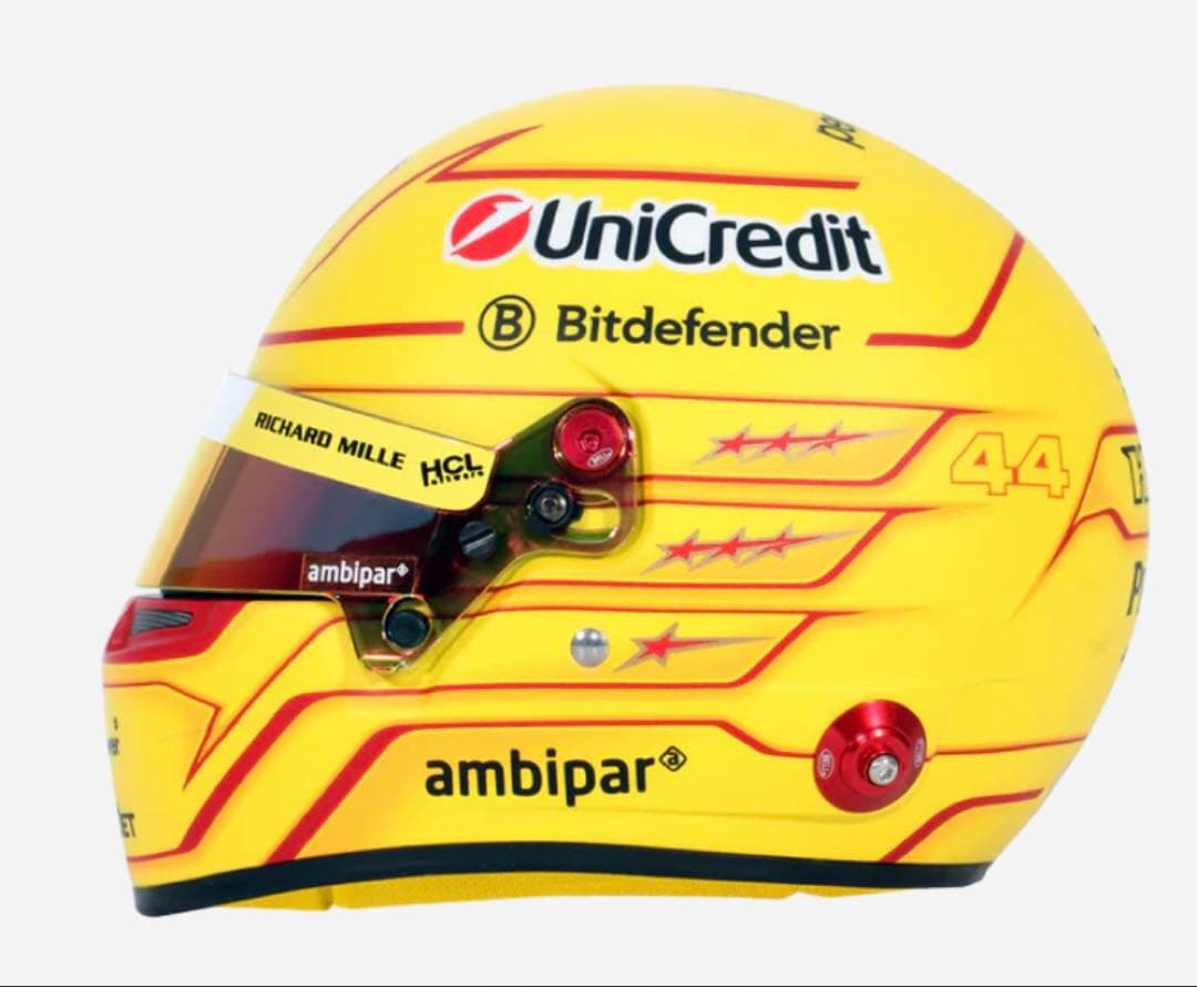 ルイス・ハミルトン 2025年 フェラーリ ヘルメット BY BELL 1/2