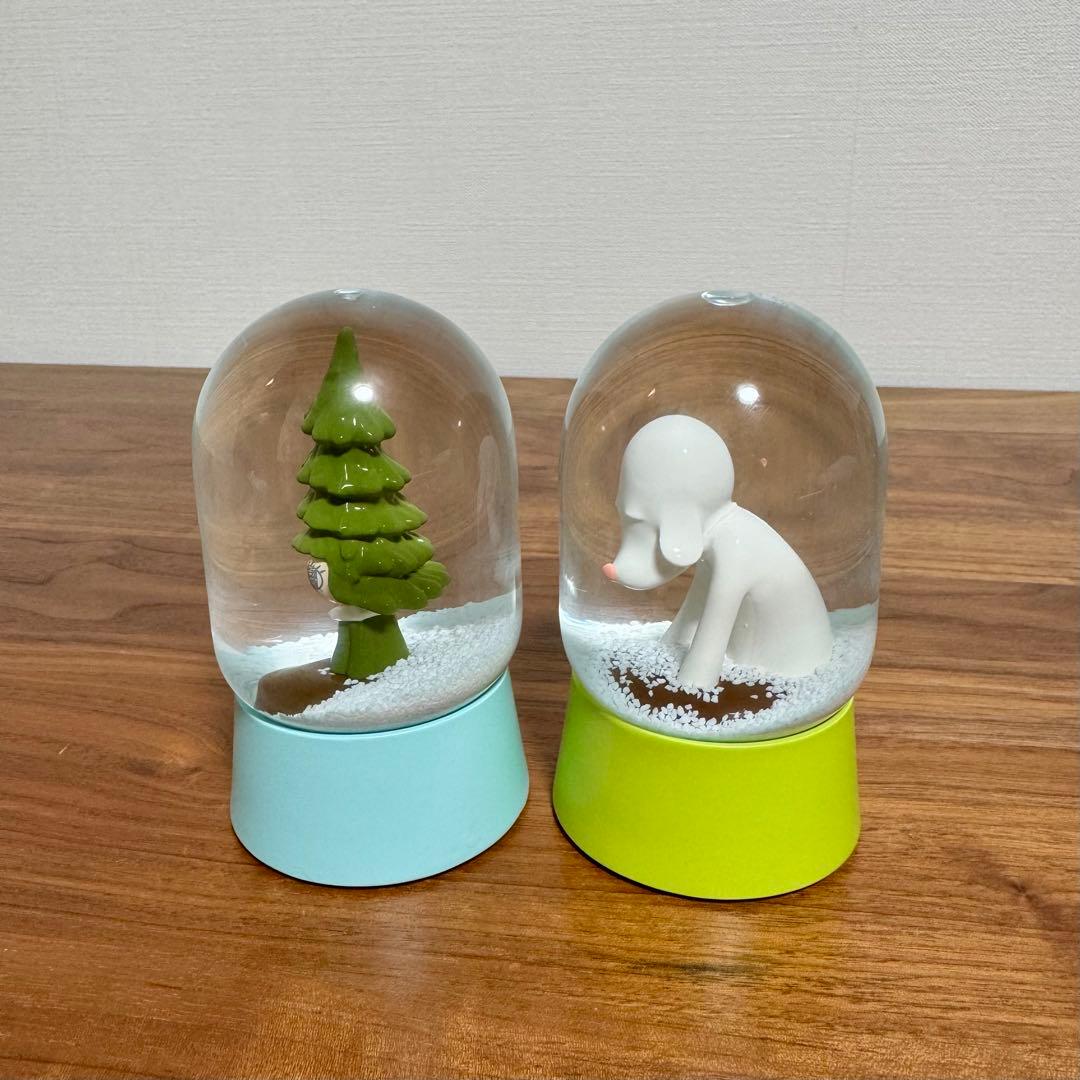 奈良美智「あおもり犬スノードーム」「森の子スノードーム」セット